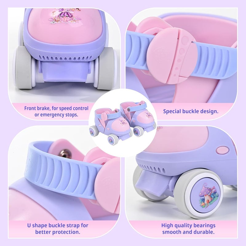 Mpoutik Kids Children's Adjustable Quad Roller Skates Wheels Lock Boys Girls Roller Skate for Beginners Toddlers Baby Age 2-6 Years Old - Image 5